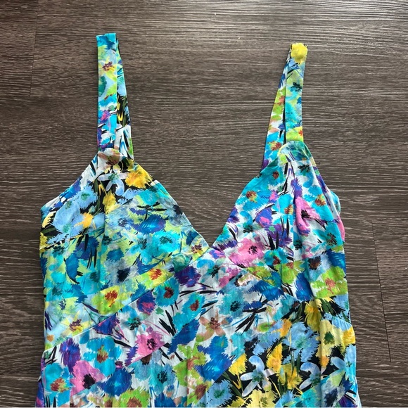 Zara Floral Printed Satin Dress - Picture 4 of 6